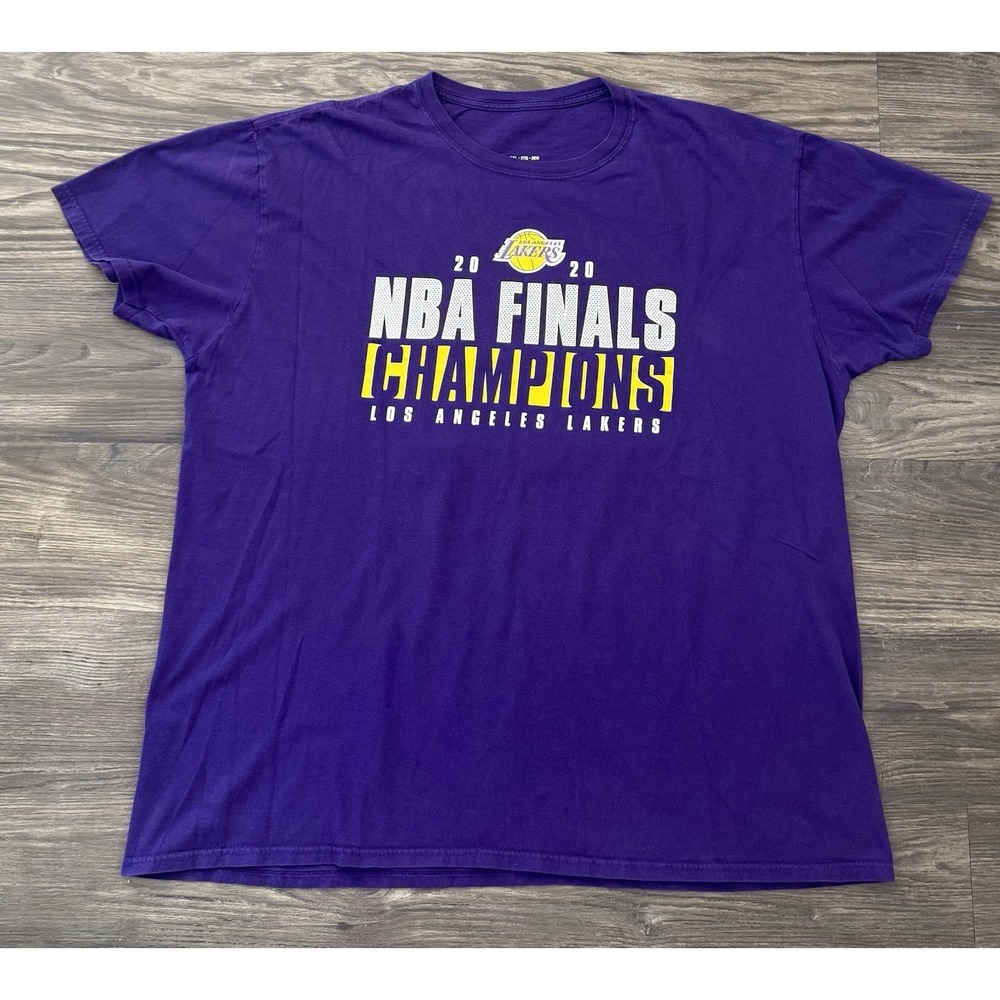Men's LA Lakers Nba Finals Champions Tee Shirt XXL 2XL 2020 Graphic Purple